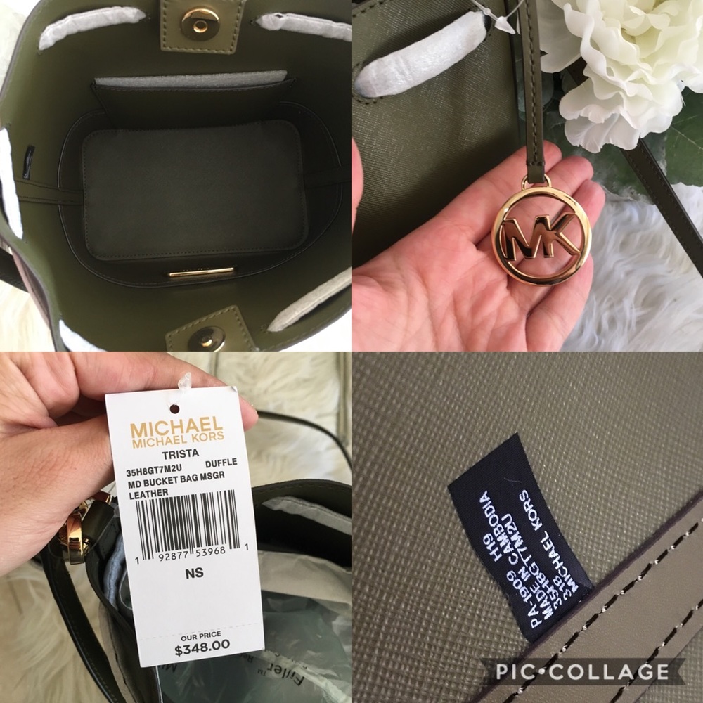 New Michael Kors medium Trista Bucket messager bag - Picture 8 of 8